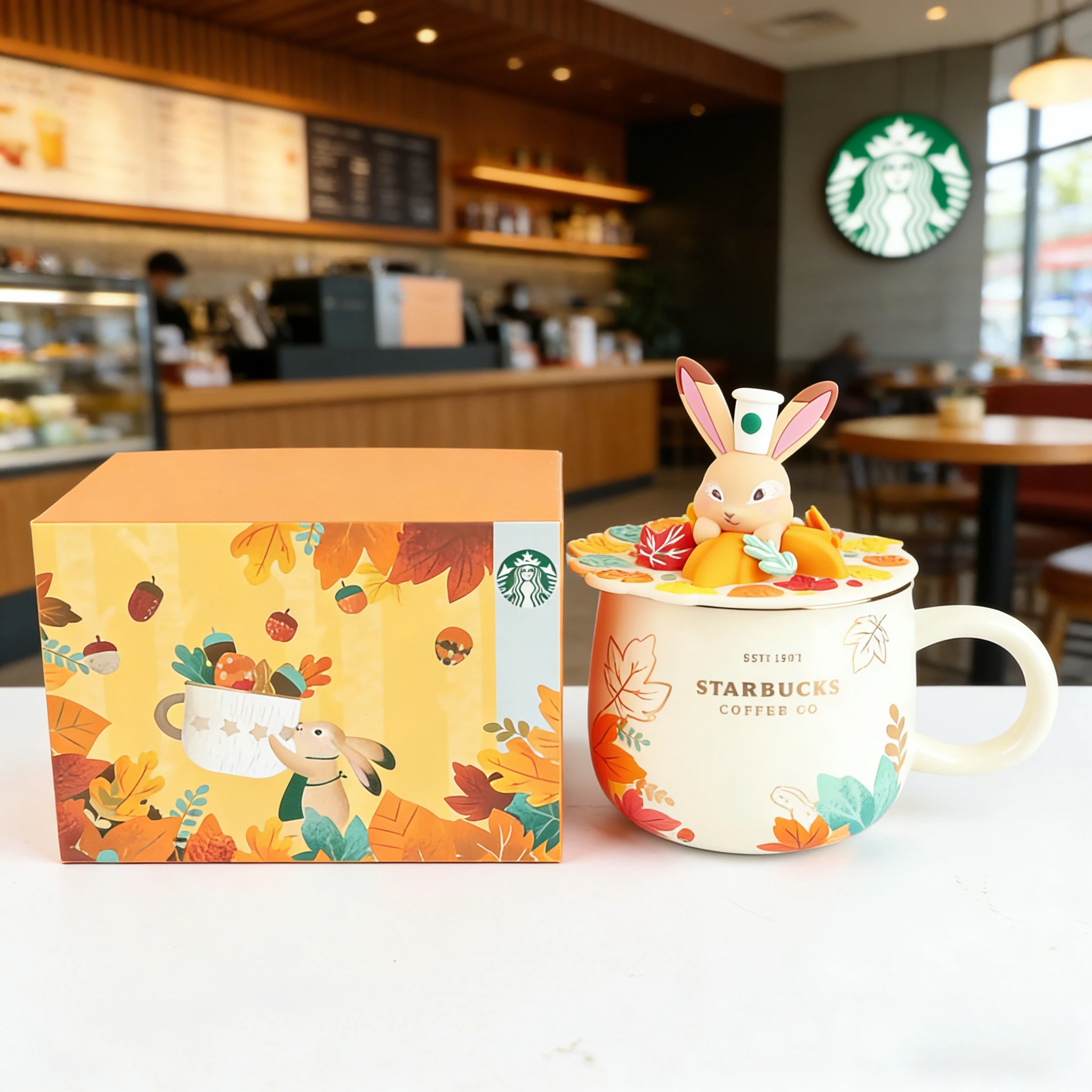 Starbucks Autumn Forest Rabbit Mug 355ml Ceramic Cup 3D Bunny Lid Maple Leaf Fall Design Perfect Holiday Gift
Starbucks Autumn Forest Rabbit Mug 355ml Ceramic Cup 3D Bunny Lid Maple Leaf Fall Design Perfect Holiday Gift
