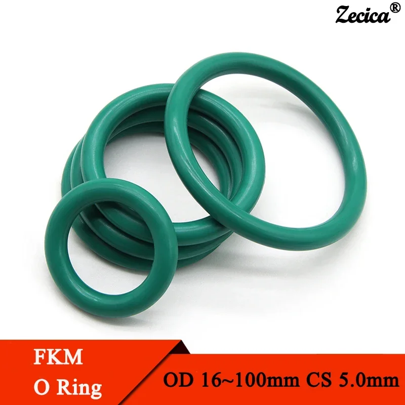10pcs FKM O Ring CS 5mm OD 16 ~ 100mm Sealing Gasket Insulation Oil High Temperature Resistance Fluorine Rubber O Ring Green
10pcs FKM O Ring CS 5mm OD 16 ~ 100mm Sealing Gasket Insulation Oil High Temperature Resistance Fluorine Rubber O Ring Green