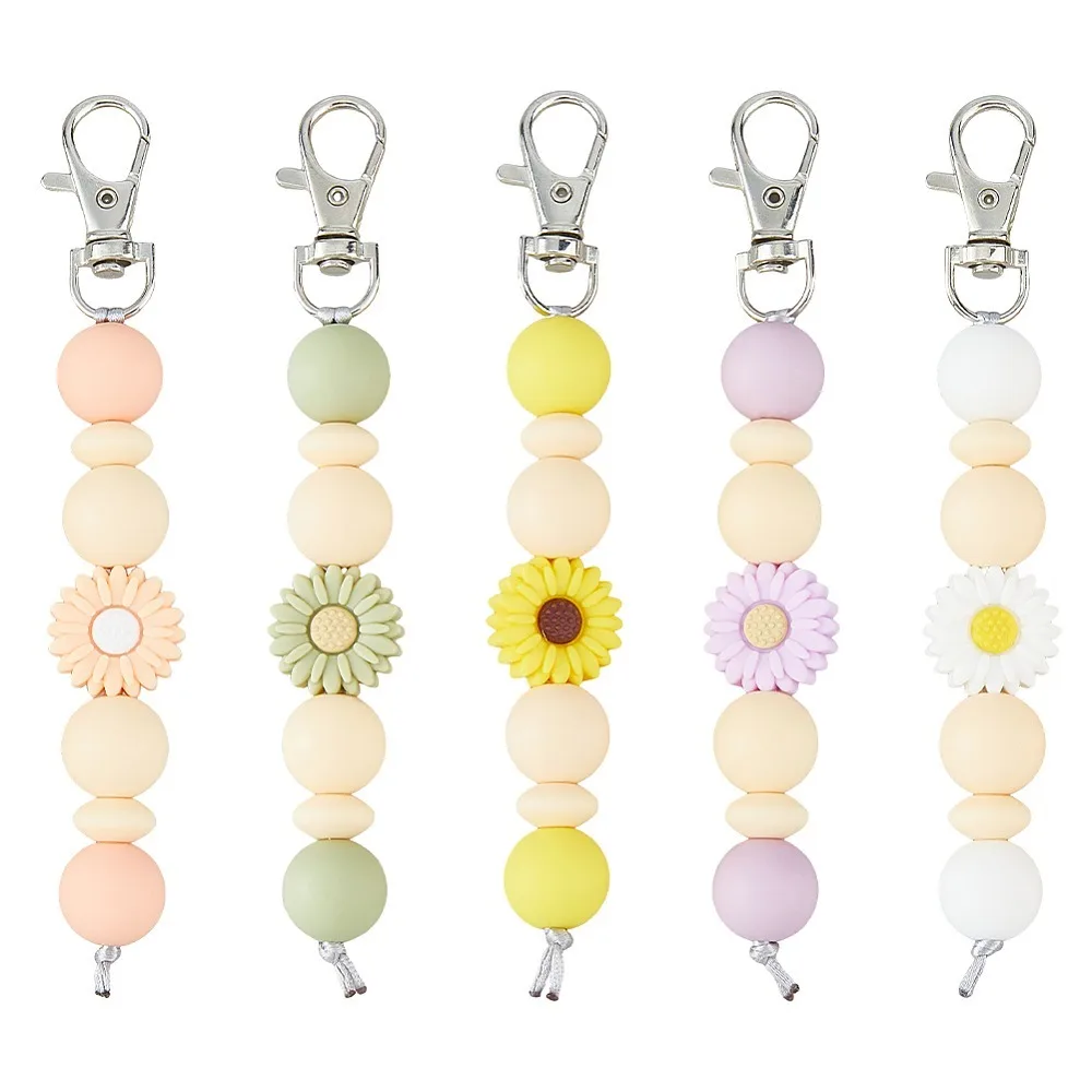 5Pcs 5 Colors Daisy Pendant Decorations with Lobster Claw Clasps for Bag Ornaments Mixed Color 132mm 1pc/color
5Pcs 5 Colors Daisy Pendant Decorations with Lobster Claw Clasps for Bag Ornaments Mixed Color 132mm 1pc/color