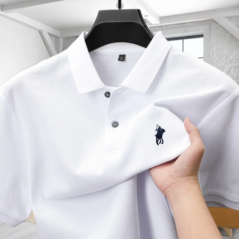 100% pure cotton summer new men's business casual polo shirt exquisite original pony embroidery T-shirt collar high-quality top
100% pure cotton summer new men's business casual polo shirt exquisite original pony embroidery T-shirt collar high-quality top
