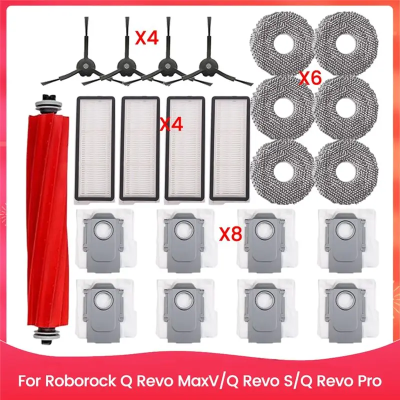 ABBK-Replacement Parts For Roborock Q Revo Maxv/Q Revo S/Q Revo Pro Main Side Brush Dust Bag Hepa Filter Mop Cloths A
ABBK-Replacement Parts For Roborock Q Revo Maxv/Q Revo S/Q Revo Pro Main Side Brush Dust Bag Hepa Filter Mop Cloths A