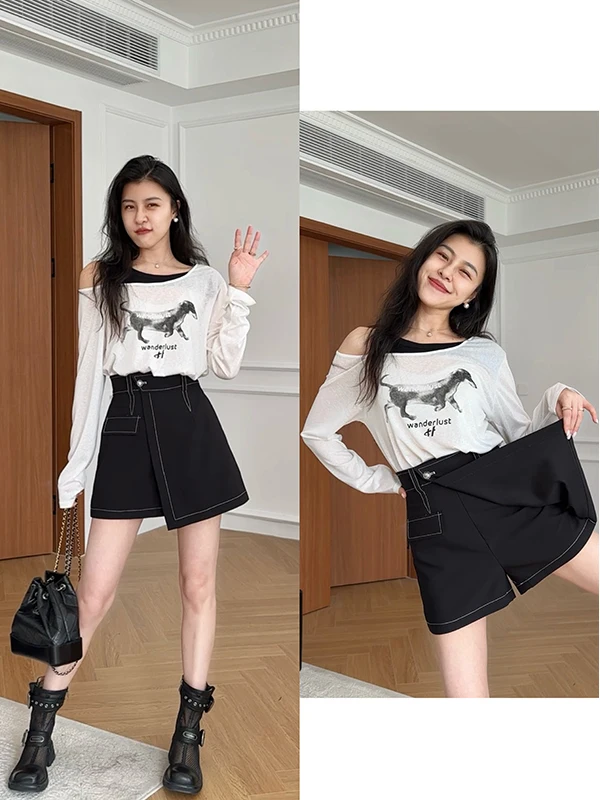 Zhang a Xing American Thin Cool Feeling Fake Two-Piece Color Blo Casual Sle Summer Faion Set Women's Ry Fiber Skirt ...
Zhang a Xing American Thin Cool Feeling Fake Two-Piece Color Blo Casual Sle Summer Faion Set Women's Ry Fiber Skirt ...