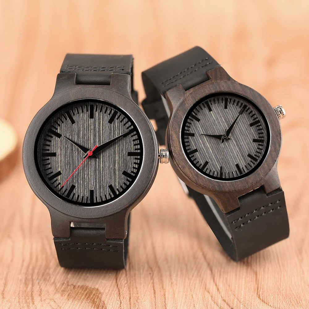 Vintage Ebony Wood Genuine Leather Watch for Men Women Stylish Casual Couple Styles Red Seconds Simple Dial Wooden Wristwatches
Vintage Ebony Wood Genuine Leather Watch for Men Women Stylish Casual Couple Styles Red Seconds Simple Dial Wooden Wristwatches