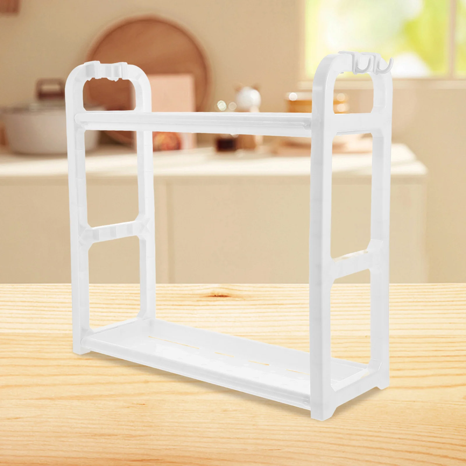 2 Tier Countertop Organizer for Kitchen Bathroom Storage Shelf with Hooks Tabletop Rack Bathroom Rack Countertop Shelf
2 Tier Countertop Organizer for Kitchen Bathroom Storage Shelf with Hooks Tabletop Rack Bathroom Rack Countertop Shelf