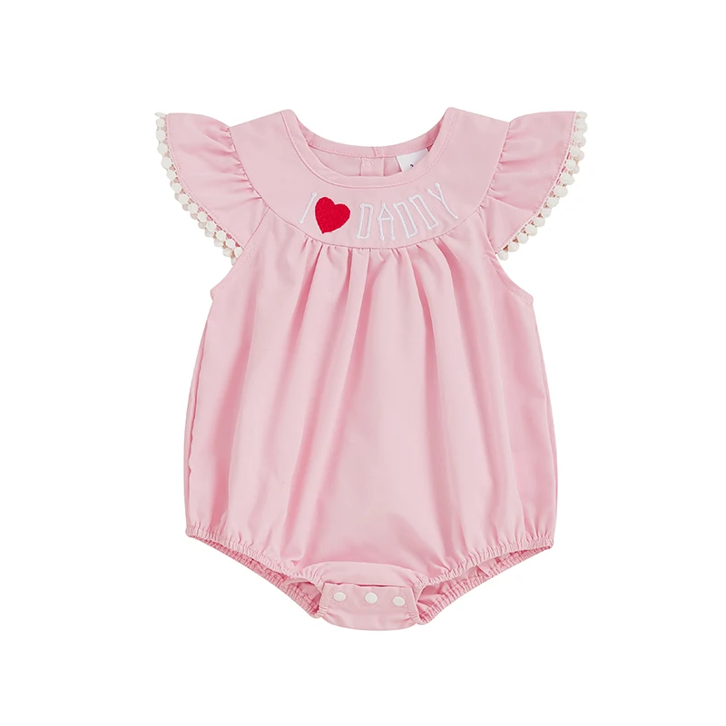 Baby Girls Romper Fly Sleeve Crew Neck Embroidery Letters Infant Bodysuit Summer Clothes for Casual Daily
Baby Girls Romper Fly Sleeve Crew Neck Embroidery Letters Infant Bodysuit Summer Clothes for Casual Daily