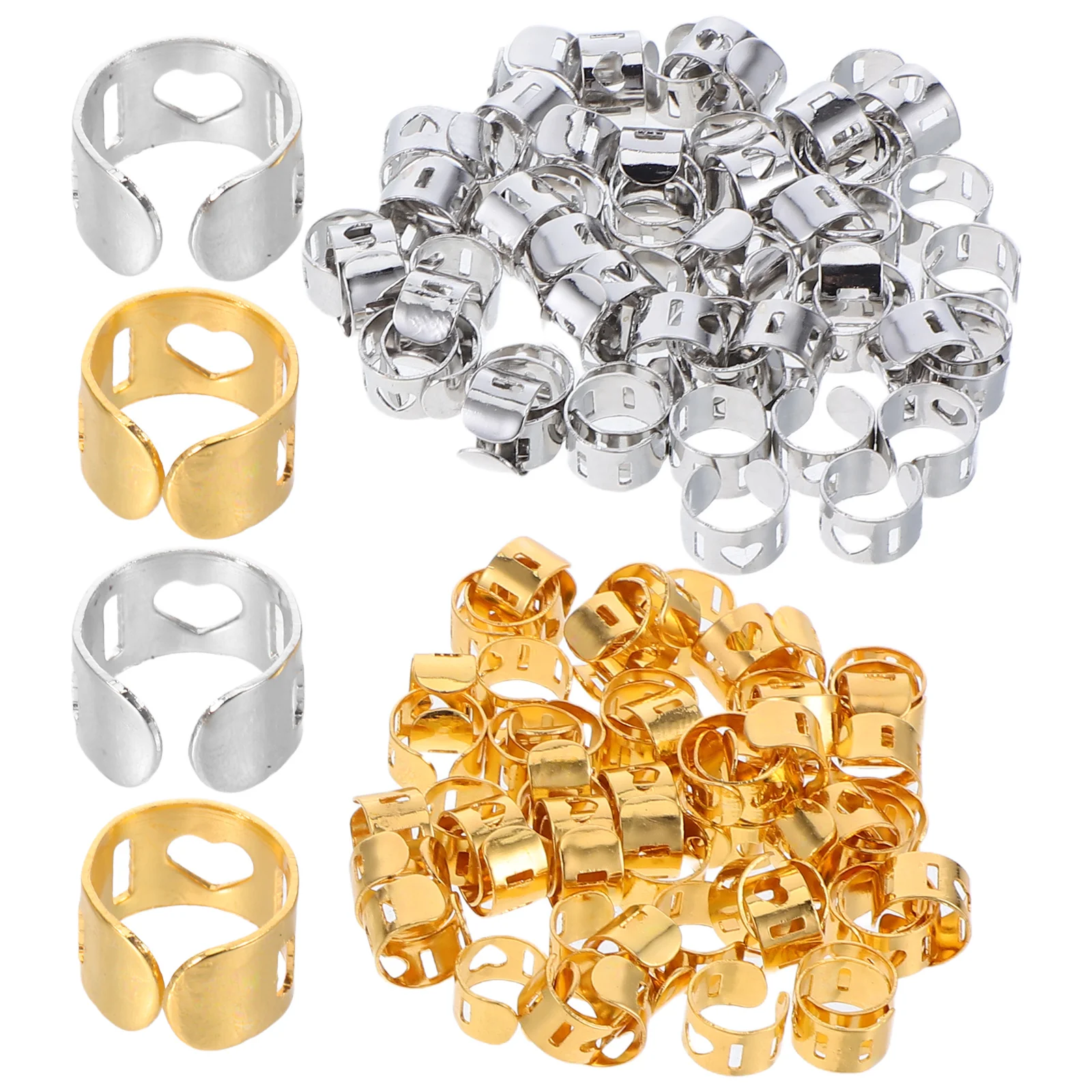 120 Pcs Hair Decorations for Braids Metal Rings Cuffs Gold Accessories Ties Dreadlocks
120 Pcs Hair Decorations for Braids Metal Rings Cuffs Gold Accessories Ties Dreadlocks