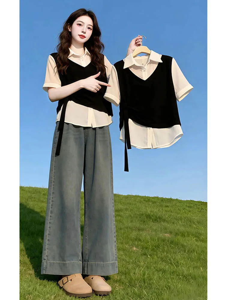 Fashionable Casual Short Sleeve Shirt Women's Style Breathable Polyester Fiber Skin-friendly Summer New Arrival Elegant Top
Fashionable Casual Short Sleeve Shirt Women's Style Breathable Polyester Fiber Skin-friendly Summer New Arrival Elegant Top