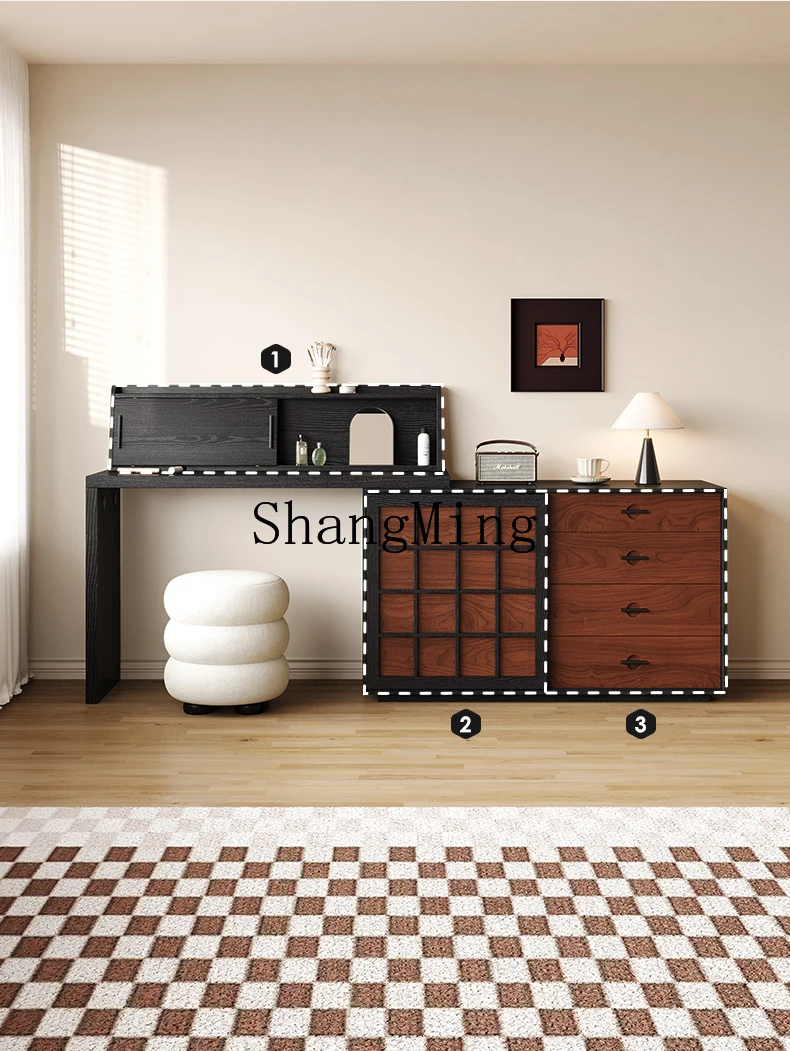CL Retro Dressing Table and Chest of Drawers Integrated Modern Simple Small Apartment Bedroom Extendable Storage Makeup Table
CL Retro Dressing Table and Chest of Drawers Integrated Modern Simple Small Apartment Bedroom Extendable Storage Makeup Table