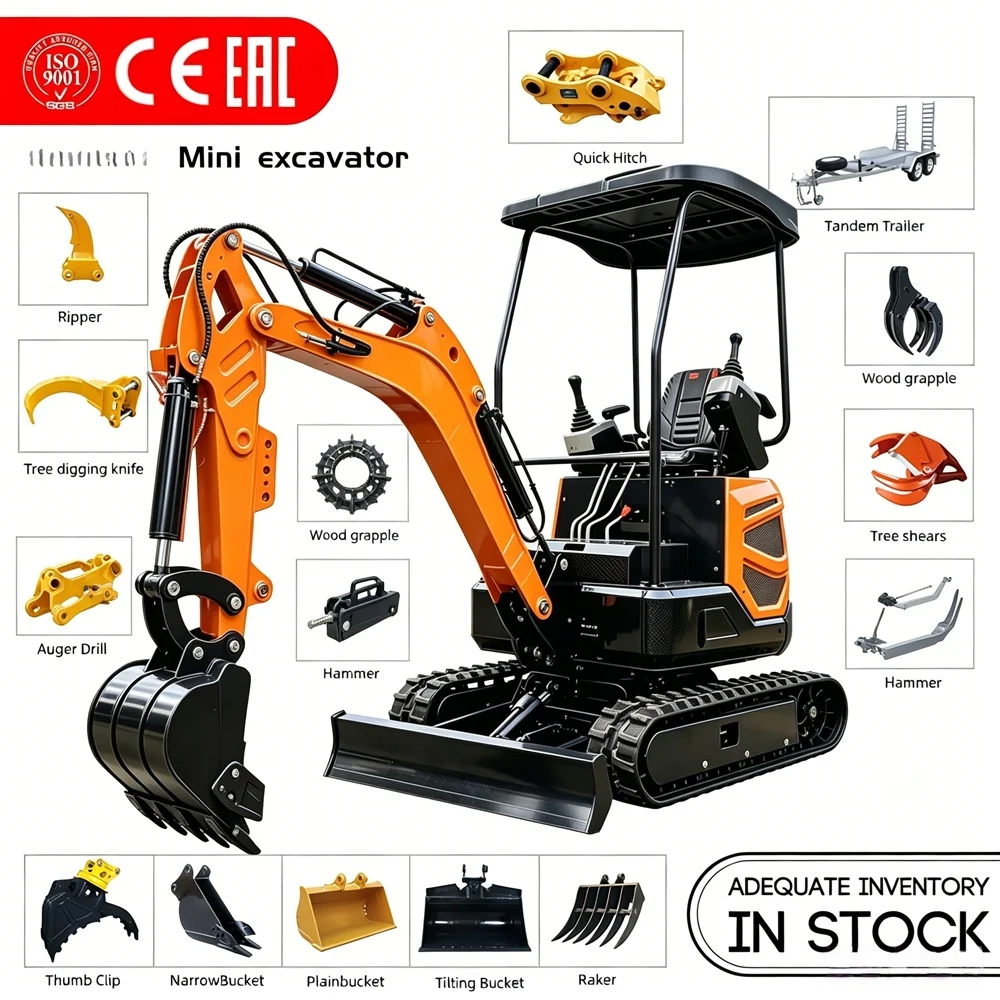 1.5T/1.2Ton Mini Excavator Pelleteuse 2.5tConstruction Machine For GiardinoBagger 1.5 TonnenThumb Clamp Added
1.5T/1.2Ton Mini Excavator Pelleteuse 2.5tConstruction Machine For GiardinoBagger 1.5 TonnenThumb Clamp Added