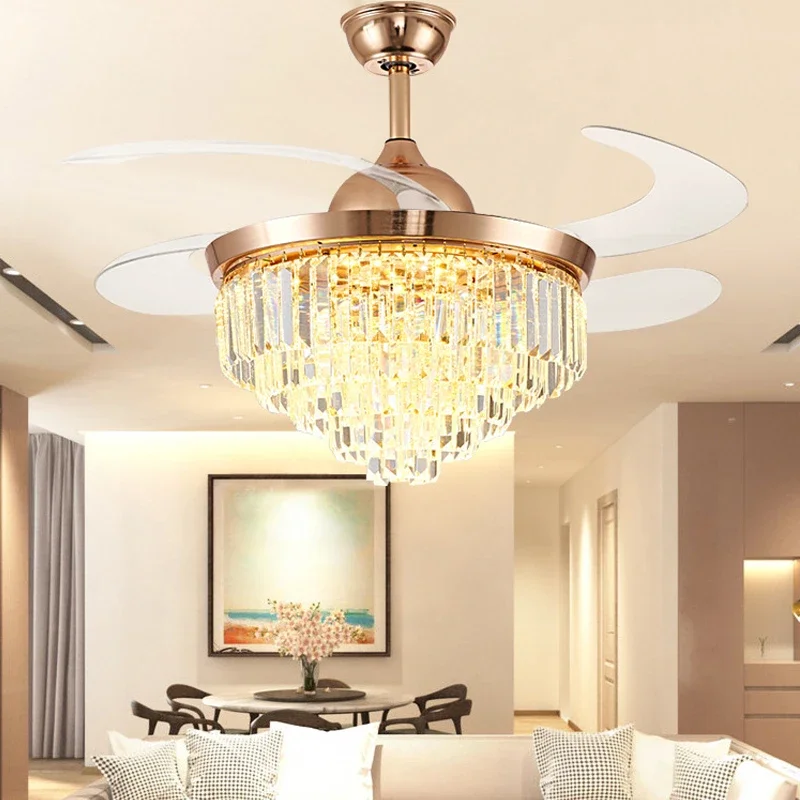 New Modern Light Luxury Crystal Fan Lights Nordic Living Dining Room Invisible Ceiling Fan Lights Luxury Remote Control Lights
New Modern Light Luxury Crystal Fan Lights Nordic Living Dining Room Invisible Ceiling Fan Lights Luxury Remote Control Lights