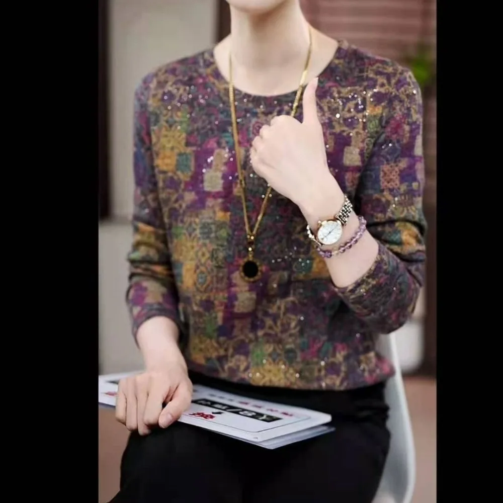 2025 Fashion Moms Thermal Print Long Sleeve Top New Autumn Slimming Loose Fit Tunic for Layering
2025 Fashion Moms Thermal Print Long Sleeve Top New Autumn Slimming Loose Fit Tunic for Layering