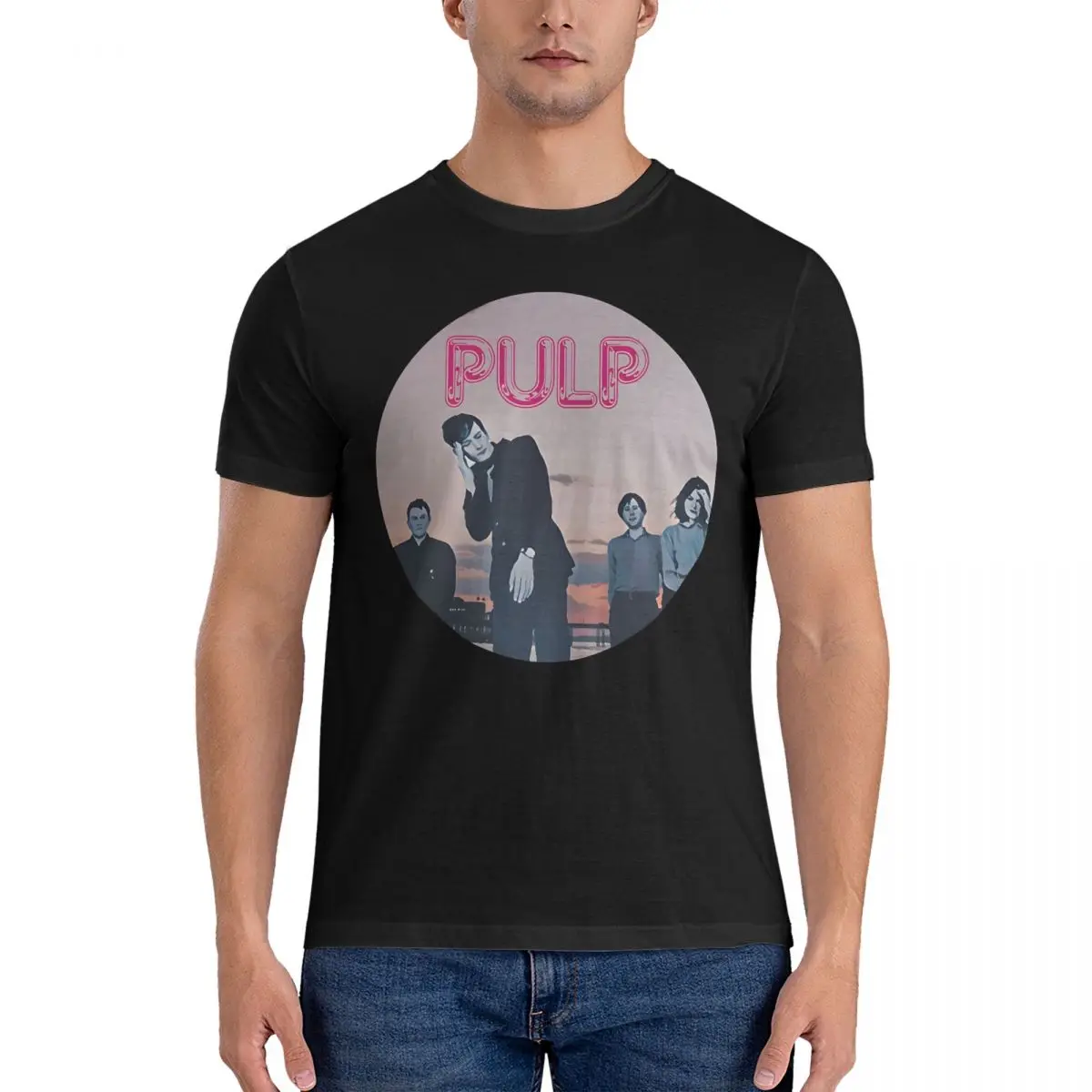 Мужская футболка с коротким рукавом и круглым вырезом, 100% хлопок 
Мужская футболка с коротким рукавом и круглым вырезом, 100% хлопок