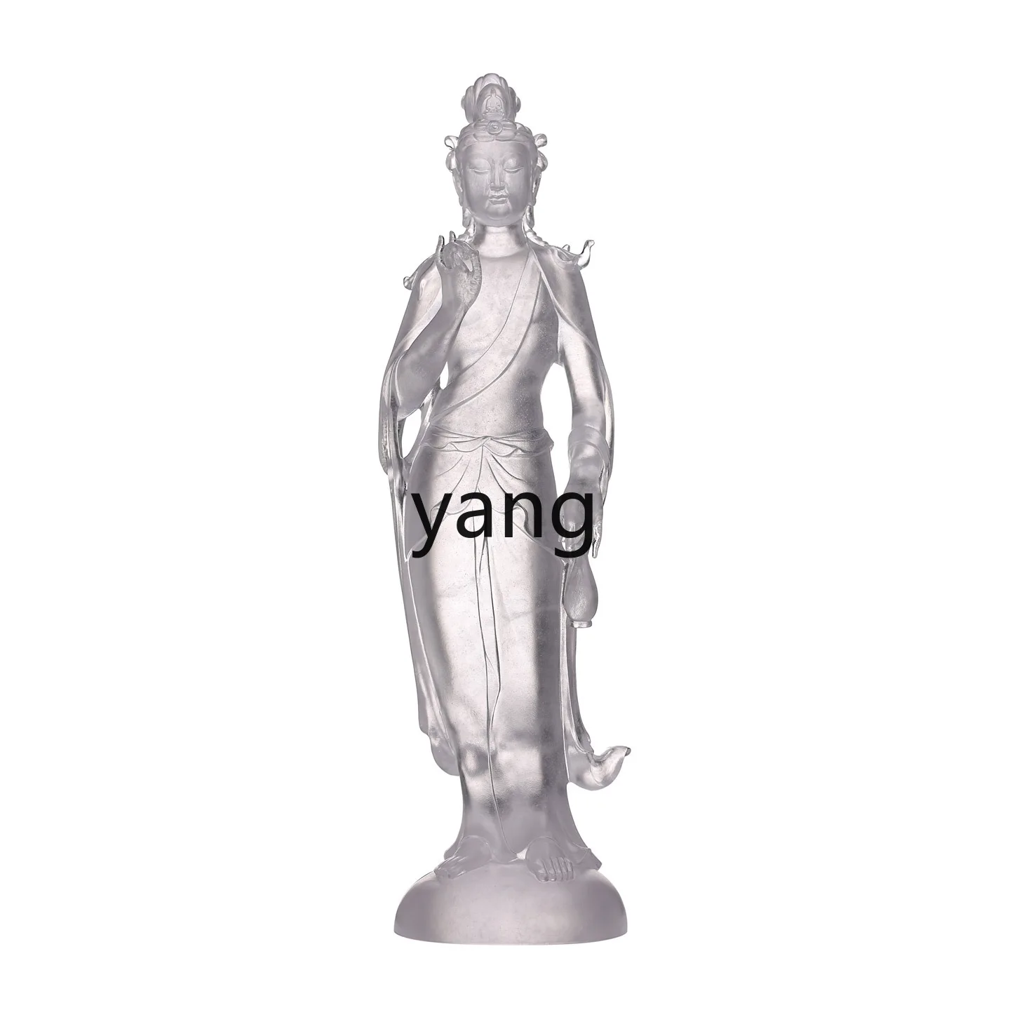 LH ancient glass bottle Guanyin station statue home decoration Buddhist hall is dedicated to Guanyin
LH ancient glass bottle Guanyin station statue home decoration Buddhist hall is dedicated to Guanyin