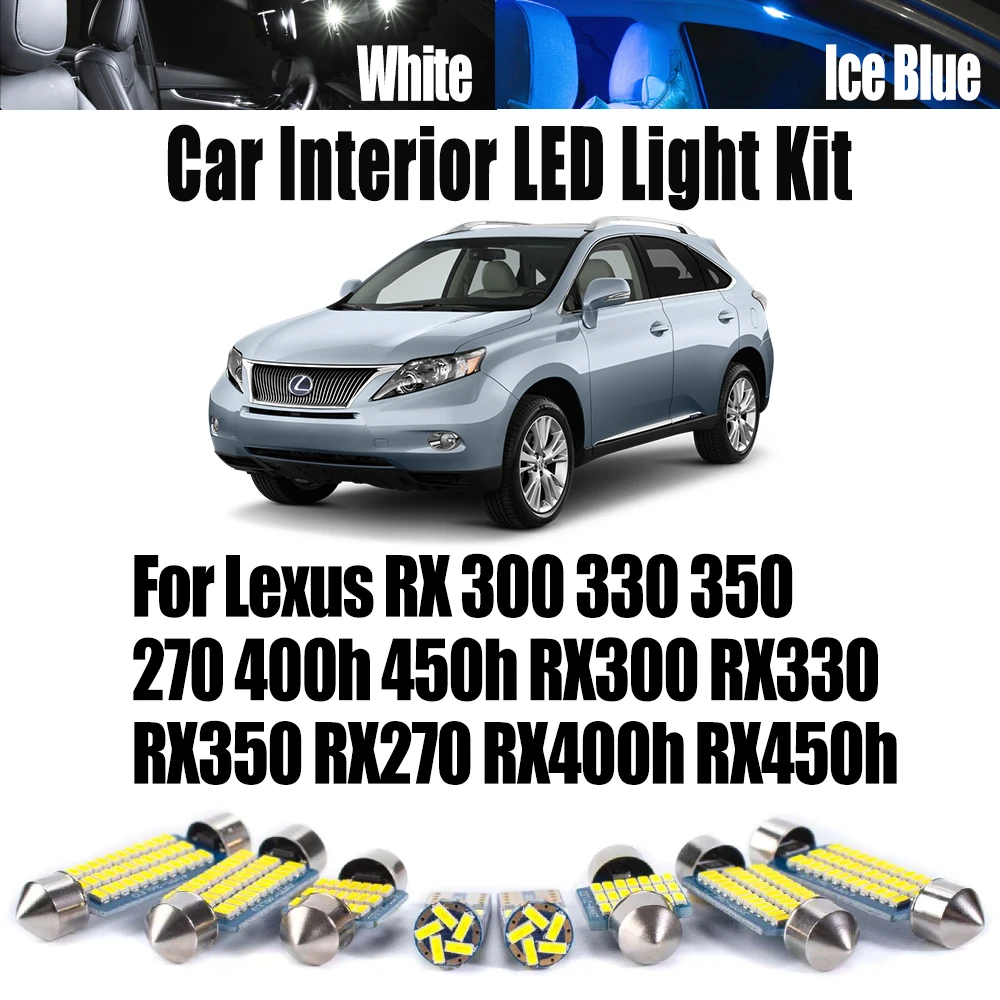 For Lexus RX 300 330 350 270 400h 450h RX300 RX330 RX350 RX270 RX400h RX450h Canbus Interior LED Car Reading Dome Map Light Kit
For Lexus RX 300 330 350 270 400h 450h RX300 RX330 RX350 RX270 RX400h RX450h Canbus Interior LED Car Reading Dome Map Light Kit