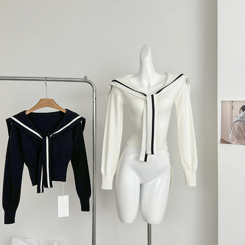 MEXZT винтажный укороченный черный свитер женский японский кавайный белый вязаный пуловер с матросским воротником зимние трикотажные изделия милые джемперы
MEXZT винтажный укороченный черный свитер женский японский кавайный белый вязаный пуловер с матросским воротником зимние трикотажные изделия милые джемперы