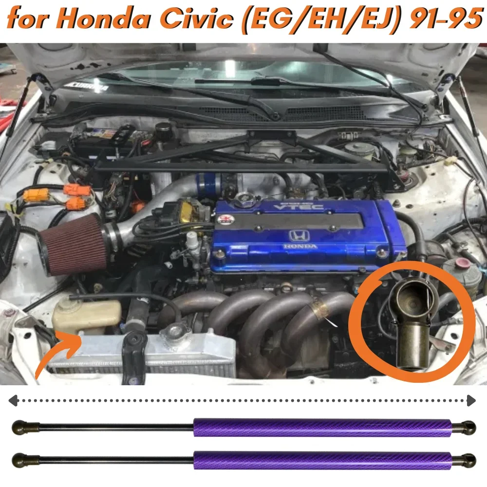 Qty(2) Hood Struts for Honda Civic Mk5 (EG/EH/EJ) 1991-1995 Front Bonnet Carbon Fiber Gas Springs Lift Supports Shock Absorbers
Qty(2) Hood Struts for Honda Civic Mk5 (EG/EH/EJ) 1991-1995 Front Bonnet Carbon Fiber Gas Springs Lift Supports Shock Absorbers