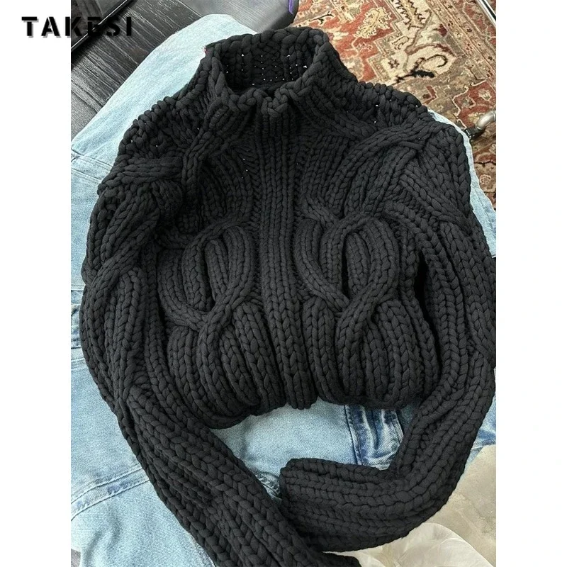 2023 Winter Vintage Casual Knitting Long Sleeve Black Pullovers For Women Loose Fit Turtleneck Solid Color Knitwear Sweater Top
2023 Winter Vintage Casual Knitting Long Sleeve Black Pullovers For Women Loose Fit Turtleneck Solid Color Knitwear Sweater Top