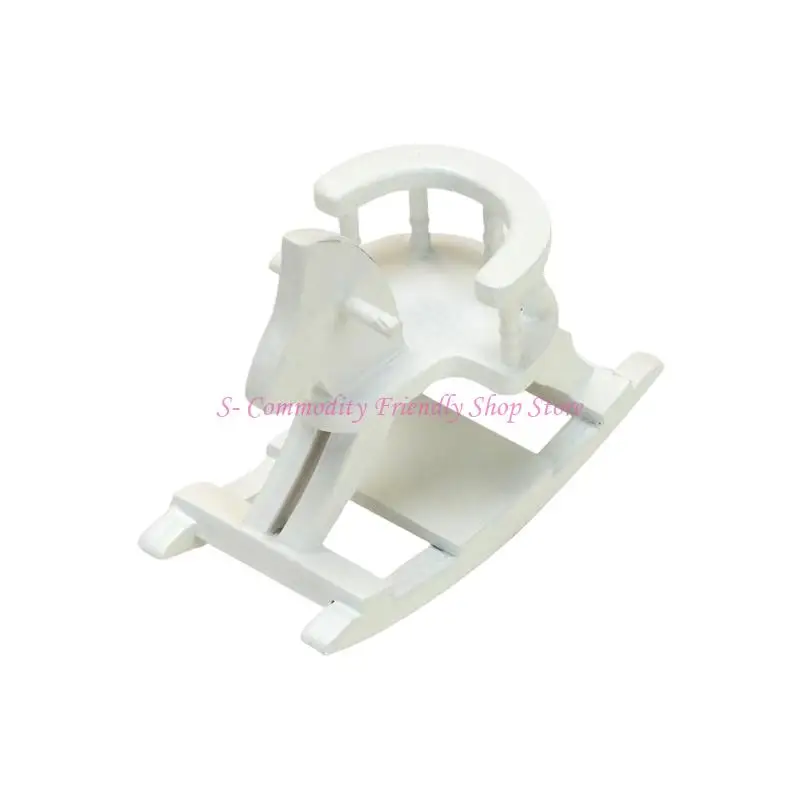 85AE Natural Miniature Rocking Horse Chair Doll House Furniture For 1/12 Scale Children's Room Landscape Accessories
85AE Natural Miniature Rocking Horse Chair Doll House Furniture For 1/12 Scale Children's Room Landscape Accessories