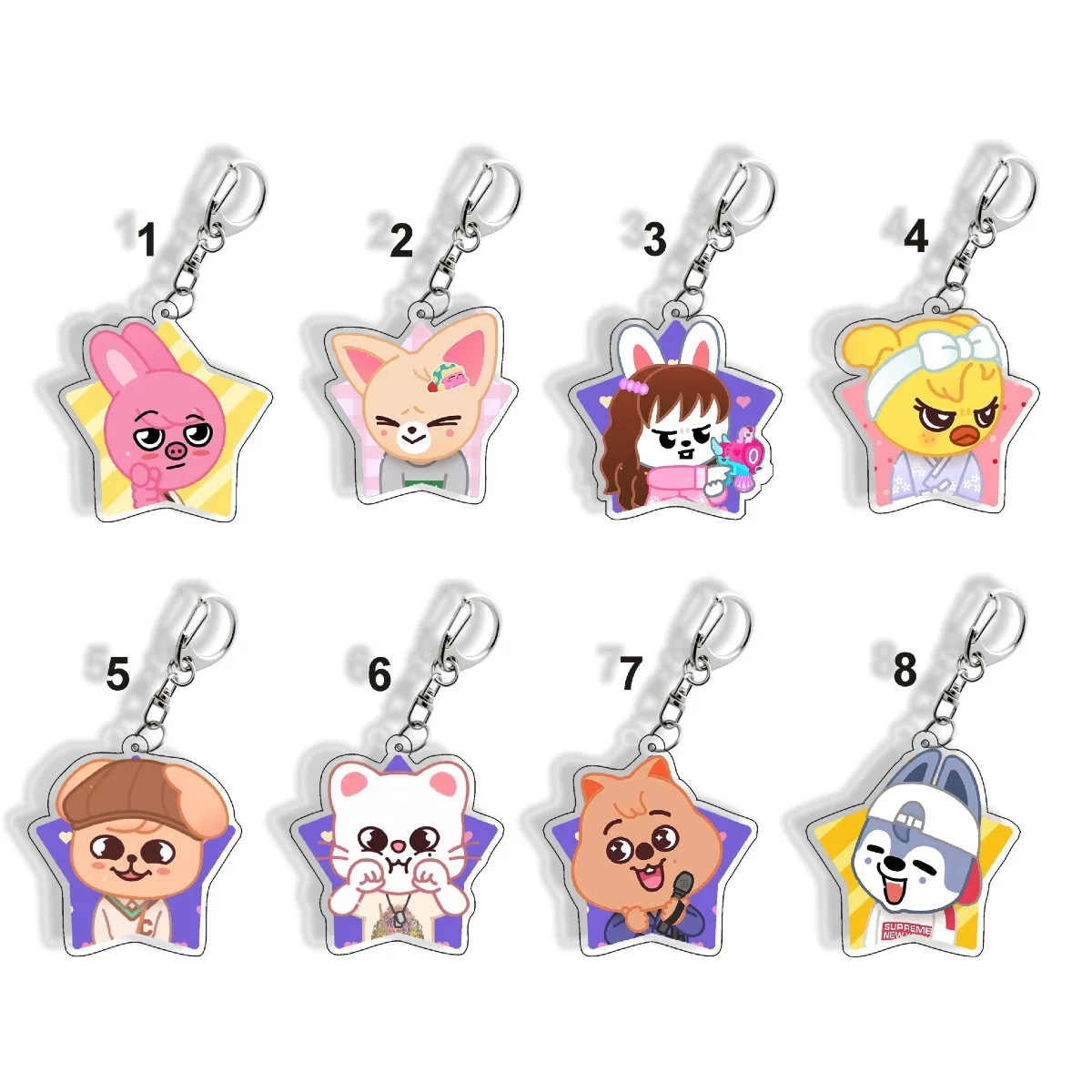 2025 New SKZOO Cartoon Acrylic Keychain Straykids Bag Pendant Star Surround Same Style Peripheral Gift
2025 New SKZOO Cartoon Acrylic Keychain Straykids Bag Pendant Star Surround Same Style Peripheral Gift