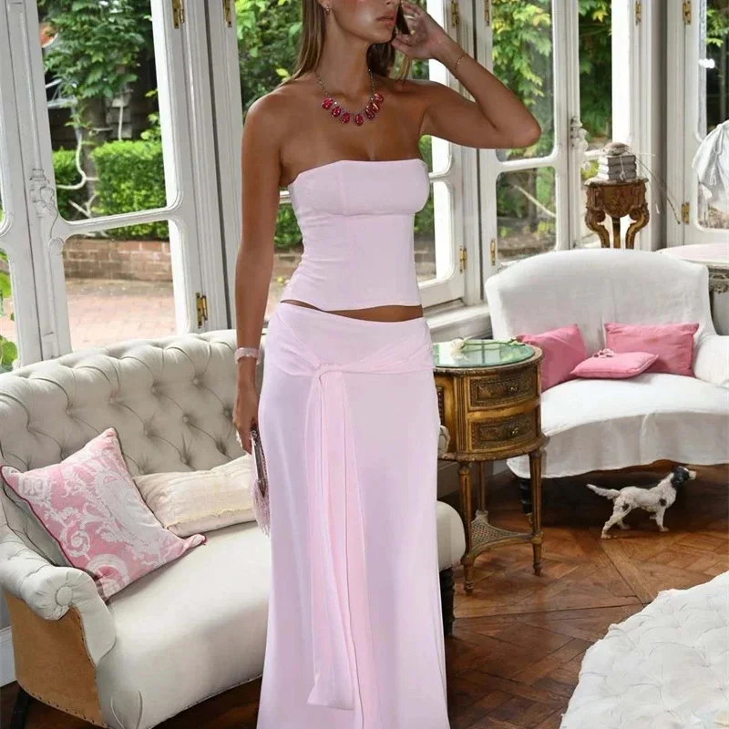 Solid Color Tube Top And High Waist Mermaid Midi Skirt Set For Women Spring Autumn 2026 Flattering Date Night Party Outfit
Solid Color Tube Top And High Waist Mermaid Midi Skirt Set For Women Spring Autumn 2026 Flattering Date Night Party Outfit