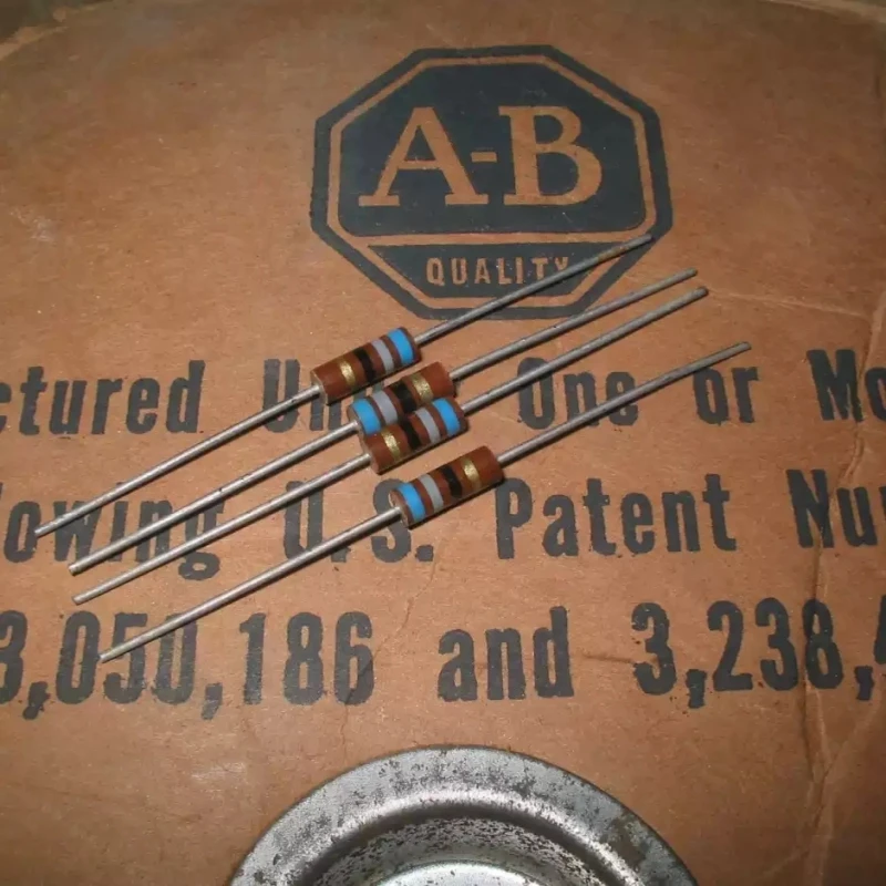 USA AB carbon core resistor 68R 0.5W, actual measured resistance around 75R, higher than specified, stock is brand new, dimensio
USA AB carbon core resistor 68R 0.5W, actual measured resistance around 75R, higher than specified, stock is brand new, dimensio