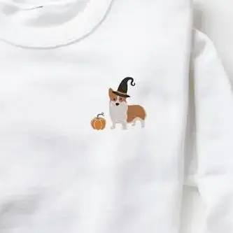 Embroidered Sweatshirt, Corgi With A Witch Hat Halloween Dog Shirt Retro Vintage Sweatshirt Graphic Hoodies Y2K Unisex Pullover
Embroidered Sweatshirt, Corgi With A Witch Hat Halloween Dog Shirt Retro Vintage Sweatshirt Graphic Hoodies Y2K Unisex Pullover