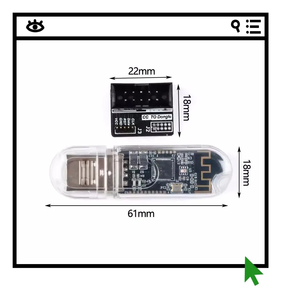 USB-модуль Bluetooth CC2531/2540, анализатор протоколов Zigbee, отладка Bluetooth
USB-модуль Bluetooth CC2531/2540, анализатор протоколов Zigbee, отладка Bluetooth