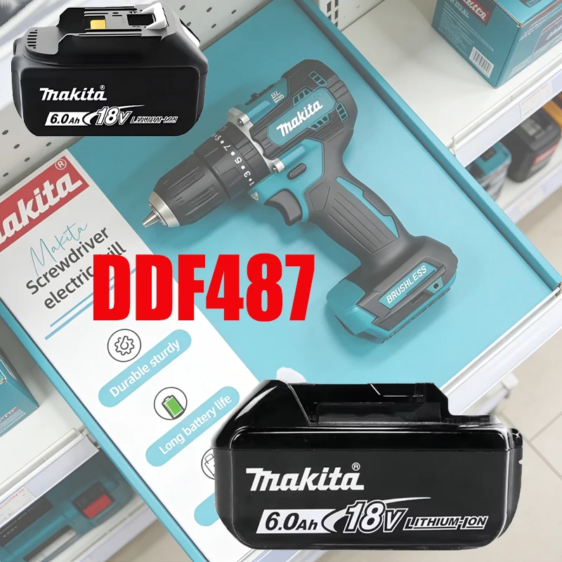 Original BL1860B standard 6000mAh 18V Makita DDF 487 10mm brushless handheld electric screwdriver
Original BL1860B standard 6000mAh 18V Makita DDF 487 10mm brushless handheld electric screwdriver