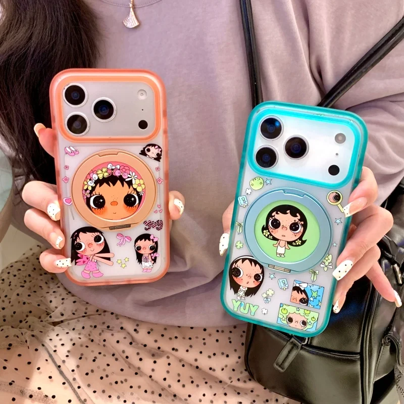 Korean Cute Cartoon Flower Girl Phone Case For iPhone 17 Pro 16 15 Pro Max Cover with Stand Fashion Shockproof Protective Cases
Korean Cute Cartoon Flower Girl Phone Case For iPhone 17 Pro 16 15 Pro Max Cover with Stand Fashion Shockproof Protective Cases