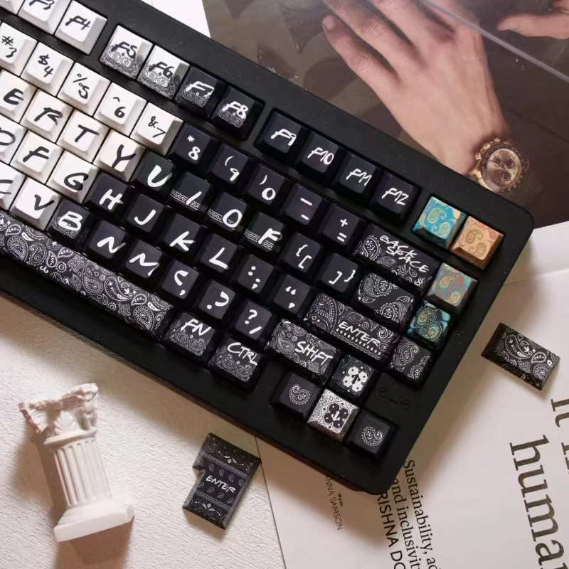 146-Key Cashew-Themed Keycaps With Thermal Sublimation PBT Customized Keyboard Caps At The Original Factory Height
146-Key Cashew-Themed Keycaps With Thermal Sublimation PBT Customized Keyboard Caps At The Original Factory Height