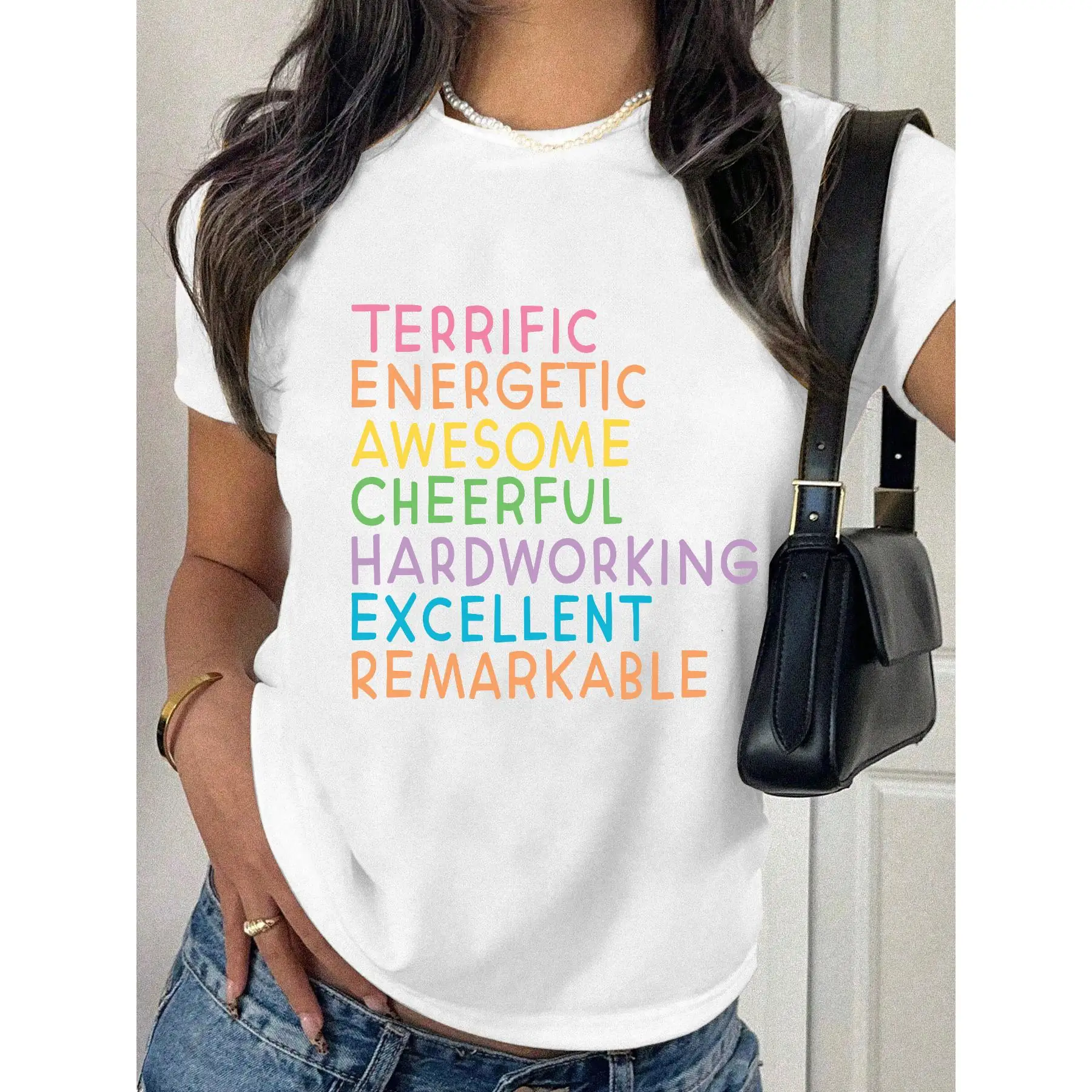 Women's Teacher Acronym T-shirt Terrific Energetic Awesome Cheerful Graphic Tee Teacher Appreciation Gift
Women's Teacher Acronym T-shirt Terrific Energetic Awesome Cheerful Graphic Tee Teacher Appreciation Gift