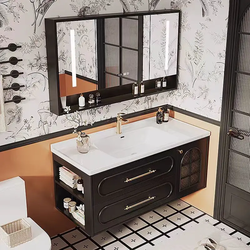 Smart Storage Bathroom Cabinets Drawer Design Mirrors Sink Bathroom Cabinets Multifunction Oak Furniture Gabinete De Baño MHYSG
Smart Storage Bathroom Cabinets Drawer Design Mirrors Sink Bathroom Cabinets Multifunction Oak Furniture Gabinete De Baño MHYSG