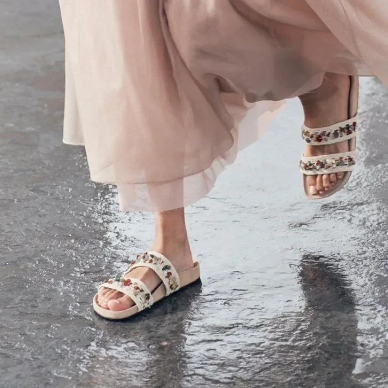 2025 Plus Size Ladies Shoes Open Toe Women's Slippers Outdoor Casual Slippers Women String Bead Round Toe Flat with Sandals
2025 Plus Size Ladies Shoes Open Toe Women's Slippers Outdoor Casual Slippers Women String Bead Round Toe Flat with Sandals