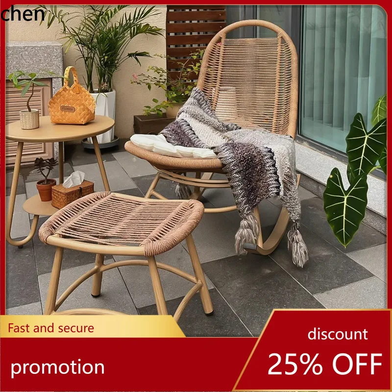 Cz rocking lounge chair - home balcony single rattan chair - living room leisure outdoor courtyard retro rocking chair
Cz rocking lounge chair - home balcony single rattan chair - living room leisure outdoor courtyard retro rocking chair