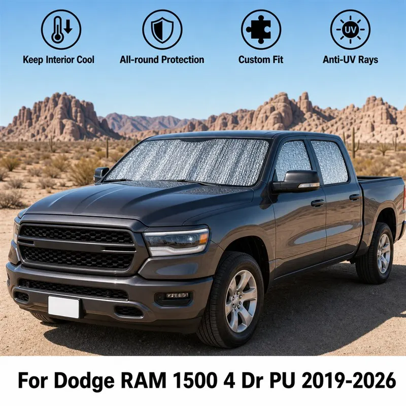 For Dodge RAM 1500 4 Dr PU 2019-2026 Full Set Car Window Sunshades UV Block Privacy Heat Insulated Foldable Car Curtain
For Dodge RAM 1500 4 Dr PU 2019-2026 Full Set Car Window Sunshades UV Block Privacy Heat Insulated Foldable Car Curtain