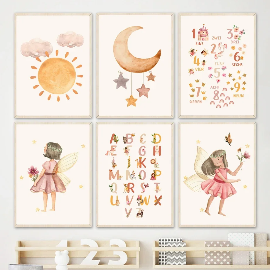Sprite Princess Girl Sun Moon Number Alphabet Art Canvas Painting Nordic Posters And Prints Wall Pictures For Kids Room Decor
Sprite Princess Girl Sun Moon Number Alphabet Art Canvas Painting Nordic Posters And Prints Wall Pictures For Kids Room Decor