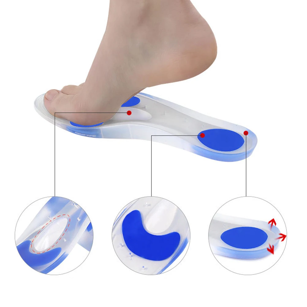 Silicone Insoles Foot Care Arch Support Cushions Flats Protector Inserts Shoe Pads Reduce Stress Improve Motion Control
Silicone Insoles Foot Care Arch Support Cushions Flats Protector Inserts Shoe Pads Reduce Stress Improve Motion Control