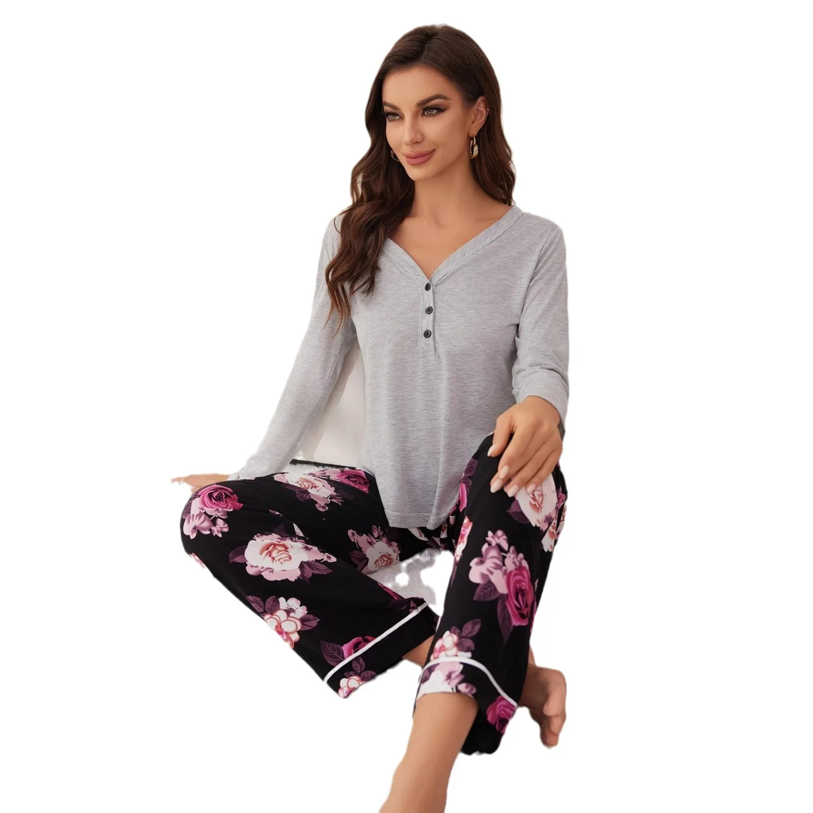 Women's Autumn/Winter Pajamas Flower Sleeve Long Pants Two Piece Home Clothes Wildberries
Women's Autumn/Winter Pajamas Flower Sleeve Long Pants Two Piece Home Clothes Wildberries