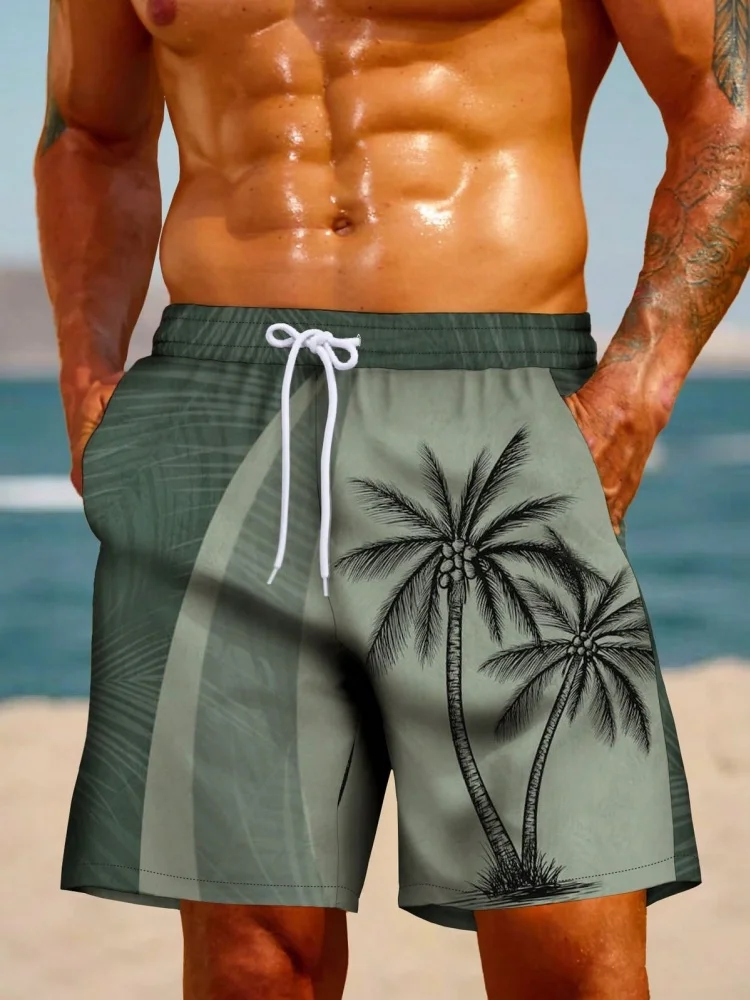 Men's Summer Beach Pants Fashion Gradient Palm Tree Print Drawstring Elastic Waist Board Shorts Loose Fit Vacation Swim Trunks
Men's Summer Beach Pants Fashion Gradient Palm Tree Print Drawstring Elastic Waist Board Shorts Loose Fit Vacation Swim Trunks