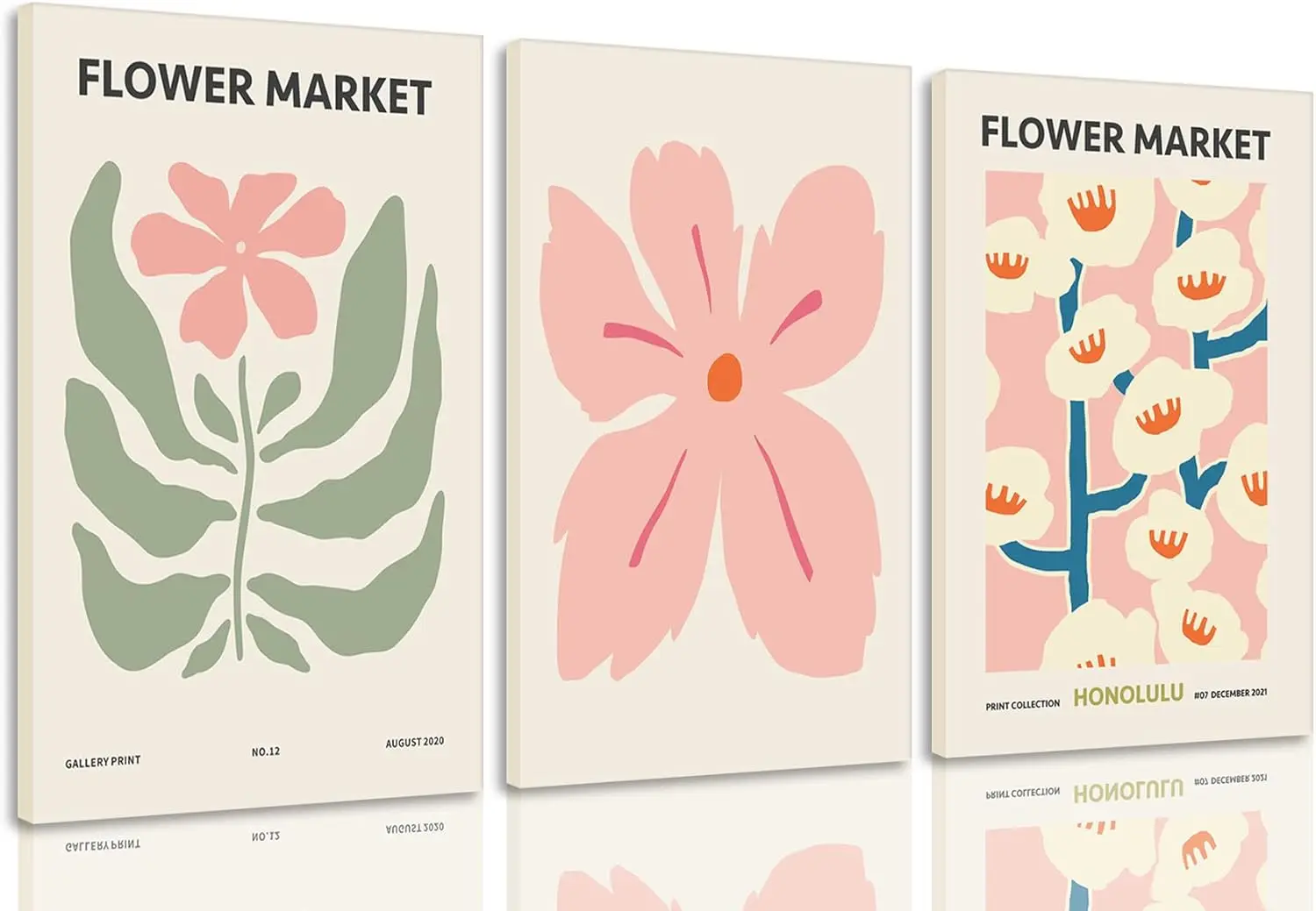 Yaneiro Pink Flower Market Wall Art Set Of 3, Colorful Wildflowers Floral Botanical Canvas Posters Print, Abstract Flowers
Yaneiro Pink Flower Market Wall Art Set Of 3, Colorful Wildflowers Floral Botanical Canvas Posters Print, Abstract Flowers