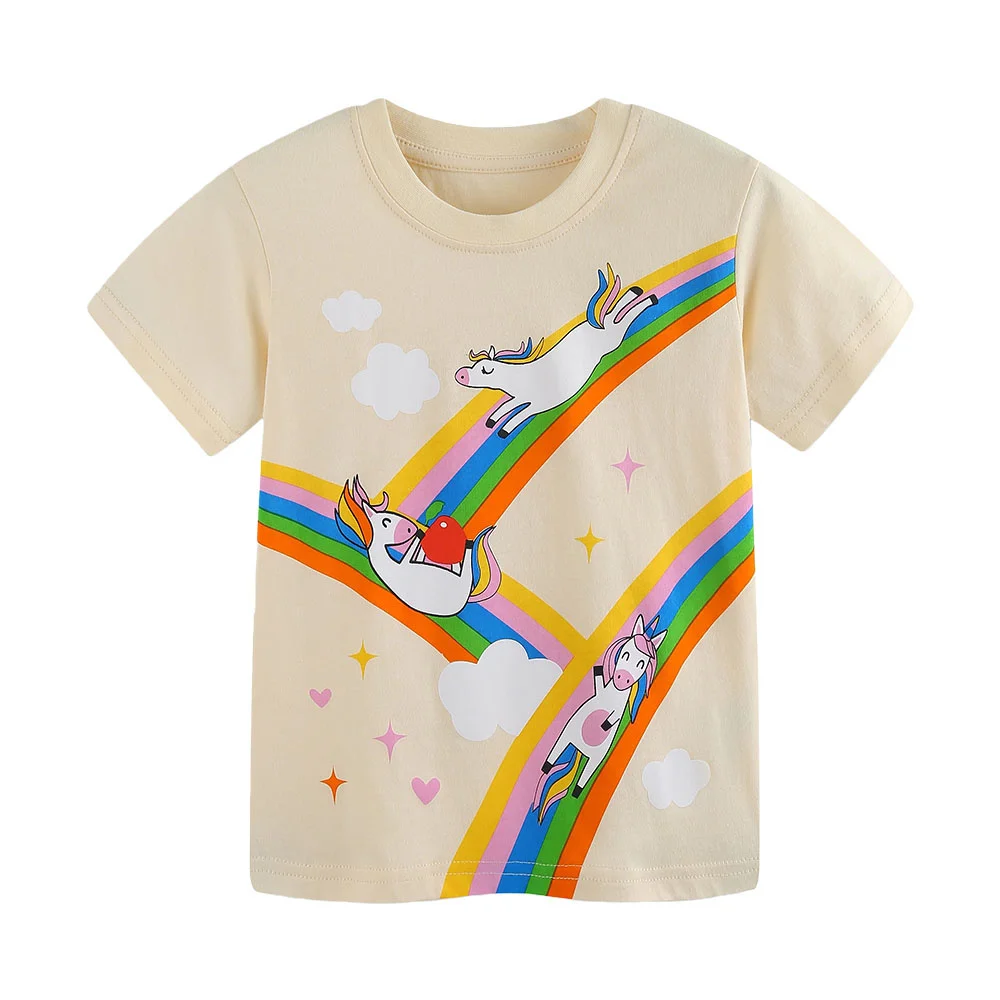 Jumping Meters 2-7T Short Sleeve Girls Tshirts Unicorn Summer Children Clothes Kids Summer Costume Tops Educational Shirts
Jumping Meters 2-7T Short Sleeve Girls Tshirts Unicorn Summer Children Clothes Kids Summer Costume Tops Educational Shirts