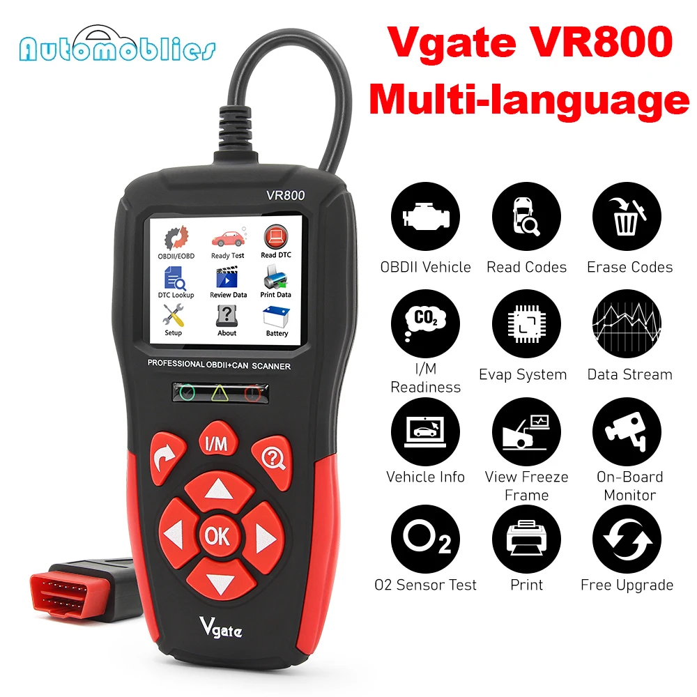 Vgate VR800 OBD2 сканер автомобильный OBDII считыватель кодов неисправностей инструменты сканирования автомобильный OBD 2 диагностические автоинструменты PK KW850
Vgate VR800 OBD2 сканер автомобильный OBDII считыватель кодов неисправностей инструменты сканирования автомобильный OBD 2 диагностические автоинструменты PK KW850