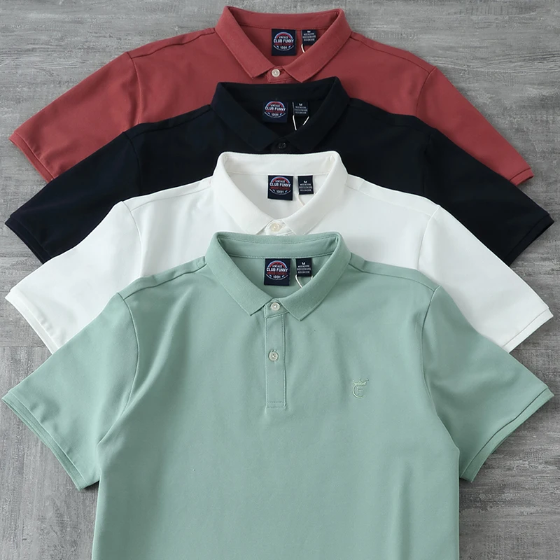 Summer New American Retro Solid POLO Shirt Men's Fashion Short-sleeved Lapel Embroidery T-shirt Pure Cotton Simple Business Tops
Summer New American Retro Solid POLO Shirt Men's Fashion Short-sleeved Lapel Embroidery T-shirt Pure Cotton Simple Business Tops