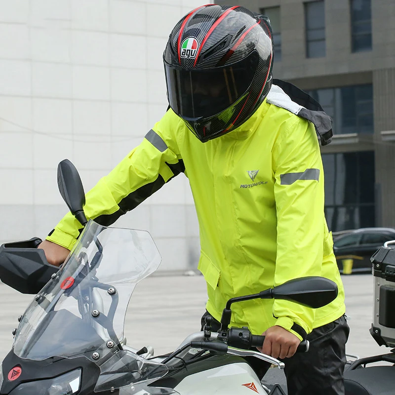 Motowolf Motorcycle Raincoat Set Waterproof Reflective Rain Jacket Biker Rain Suit Motorcyclists Gear for Riding in Rain
Motowolf Motorcycle Raincoat Set Waterproof Reflective Rain Jacket Biker Rain Suit Motorcyclists Gear for Riding in Rain
