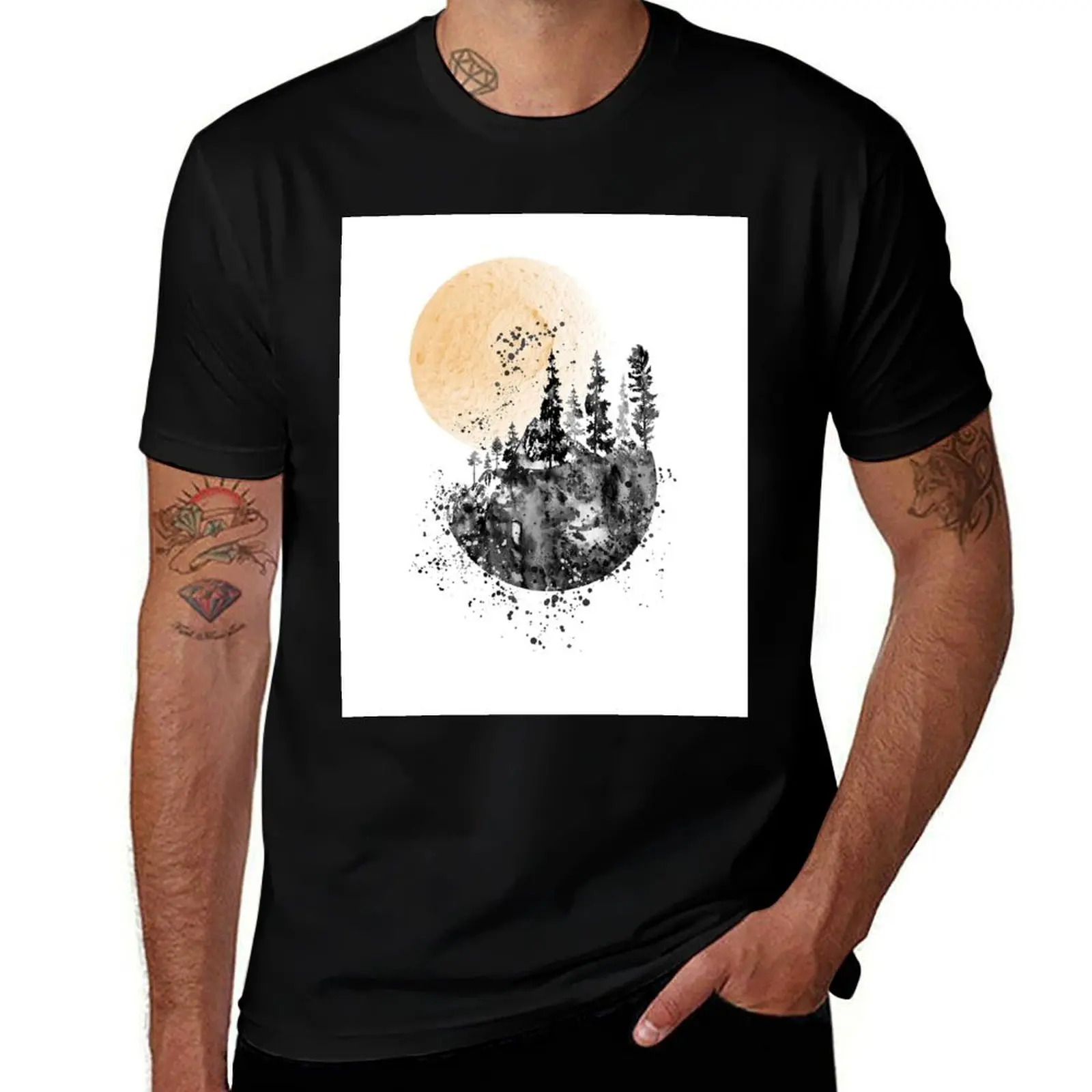 Mountain, watercolor mountain, moon T-Shirt cotton t shirt man man t shirt heavy cotton t shirts cotton 100% T-shirt
Mountain, watercolor mountain, moon T-Shirt cotton t shirt man man t shirt heavy cotton t shirts cotton 100% T-shirt