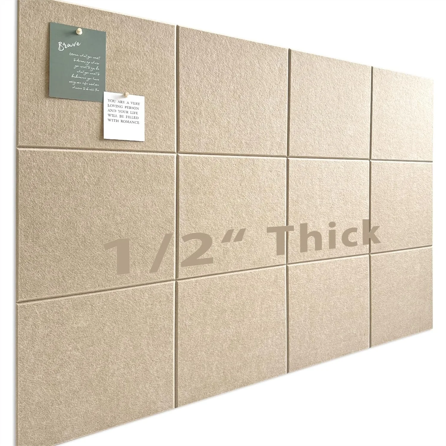 Cork Board Tiles for Wall, 12 Pack 48x36 Felt Bulletin Board with Removable Adhesive, 1/2" Thick Pin Board for Home Office Decor
Cork Board Tiles for Wall, 12 Pack 48x36 Felt Bulletin Board with Removable Adhesive, 1/2" Thick Pin Board for Home Office Decor