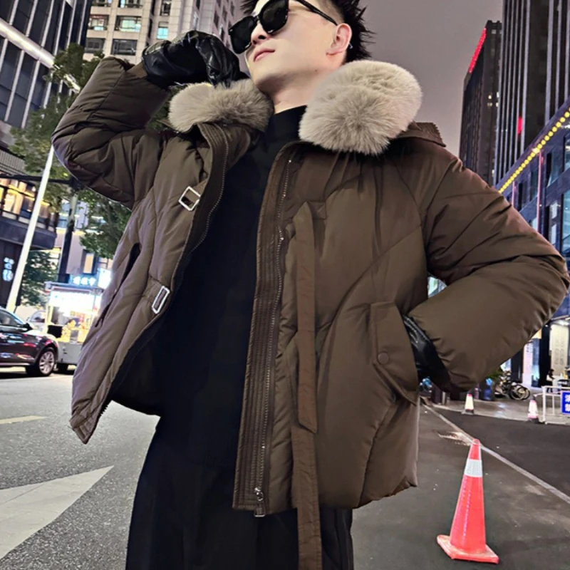 Зимняя хлопковая куртка со съемным воротником из искусственного меха, мужская модная толстая и теплая повседневная куртка, уличная одежда в стиле хип-хоп, парки
Зимняя хлопковая куртка со съемным воротником из искусственного меха, мужская модная толстая и теплая повседневная куртка, уличная одежда в стиле хип-хоп, парки