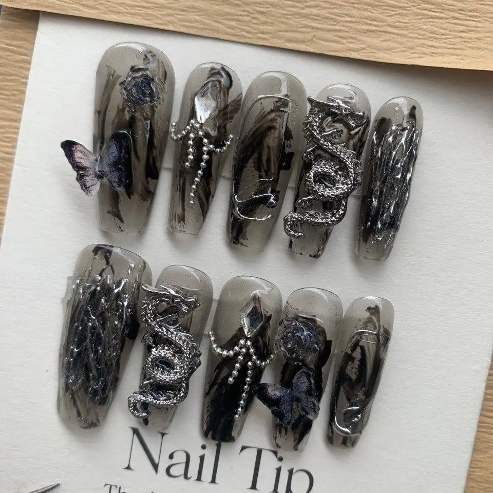 The Real Shot Is Purely Handmade Wearing Armor Gothic Dark Middle Ladder Long Ladder Heavy Industry Wearable Manicure
The Real Shot Is Purely Handmade Wearing Armor Gothic Dark Middle Ladder Long Ladder Heavy Industry Wearable Manicure