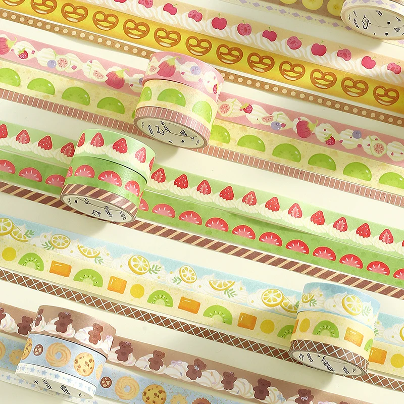 Retro Food and Desserts Japanese Stationery Tapes 3Rolls Creative DIY Scrapbooking Stickers Handbook Decorative Journal Supplies
Retro Food and Desserts Japanese Stationery Tapes 3Rolls Creative DIY Scrapbooking Stickers Handbook Decorative Journal Supplies