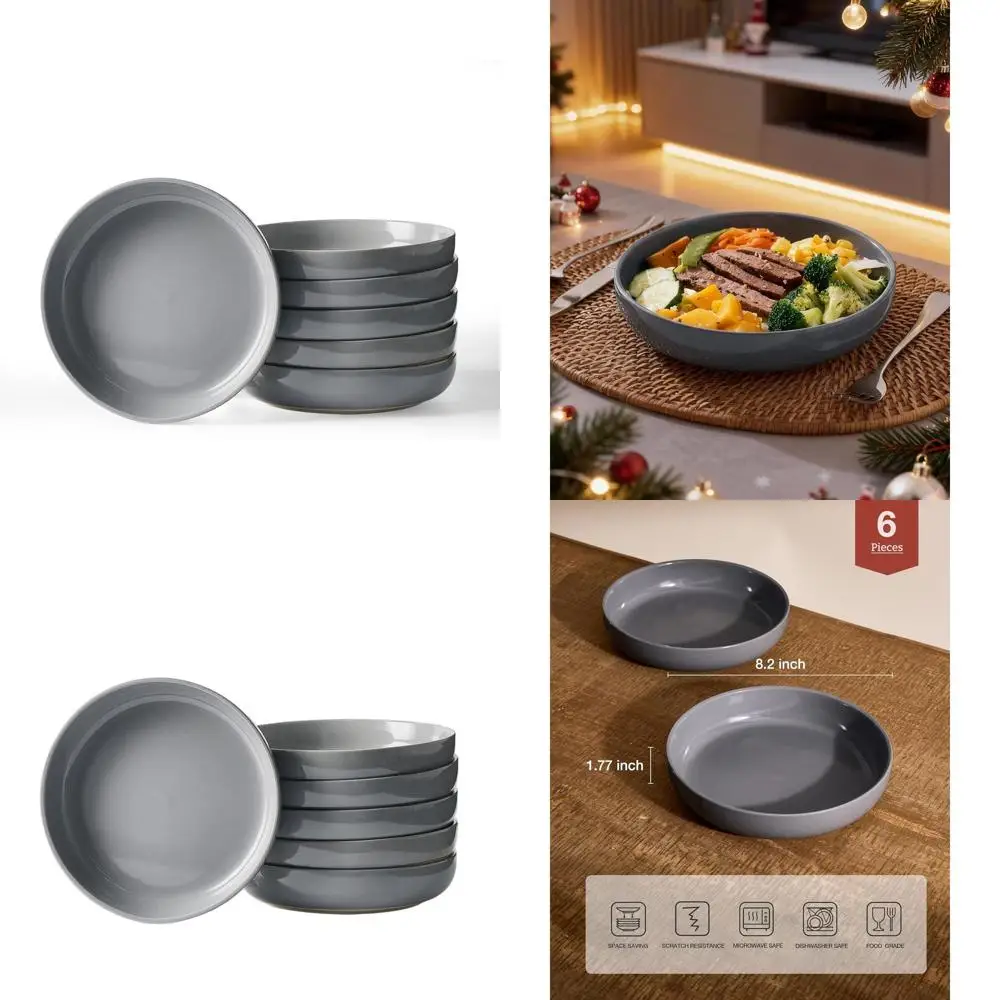 Set of 6 Pasta Bowls, 33 oz, Ideal for Salads, Perfect Housewarming, Thanksgiving, Christmas Gifts, Dark Gray
Set of 6 Pasta Bowls, 33 oz, Ideal for Salads, Perfect Housewarming, Thanksgiving, Christmas Gifts, Dark Gray